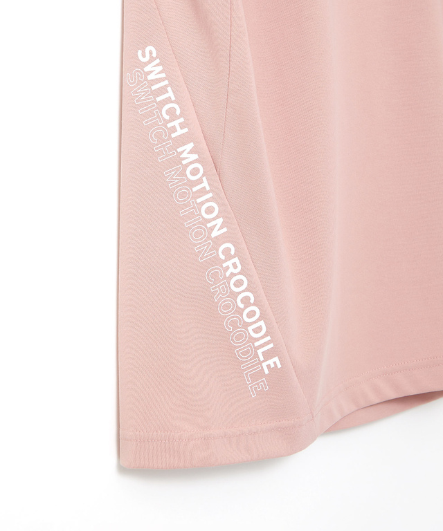 プレーティング天竺 切り替えロゴ Tシャツ【接触冷感】