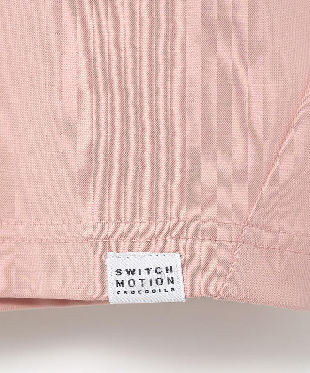プレーティング天竺 切り替えロゴ Tシャツ【接触冷感】