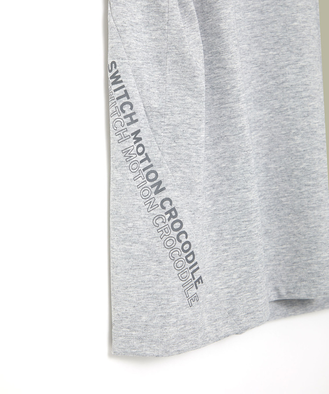 プレーティング天竺 切り替えロゴ Tシャツ【接触冷感】