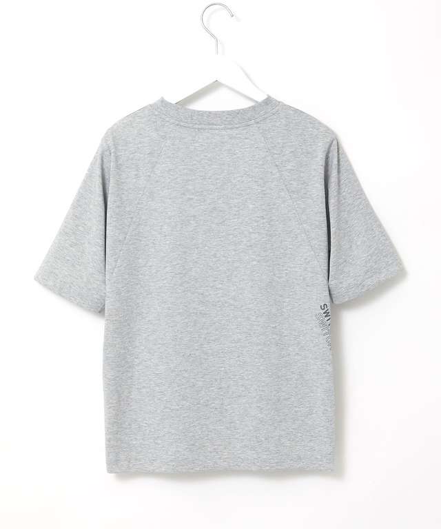 プレーティング天竺 切り替えロゴ Tシャツ【接触冷感】