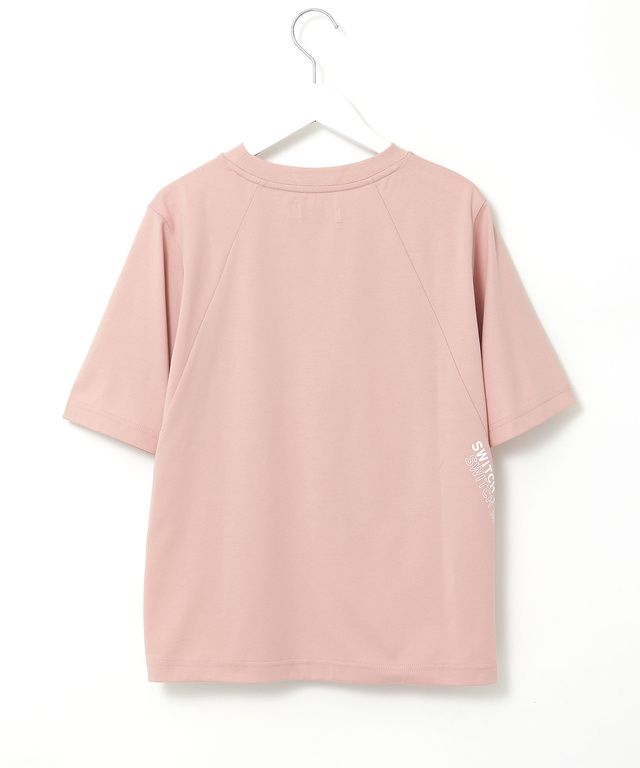 プレーティング天竺 切り替えロゴ Tシャツ【接触冷感】