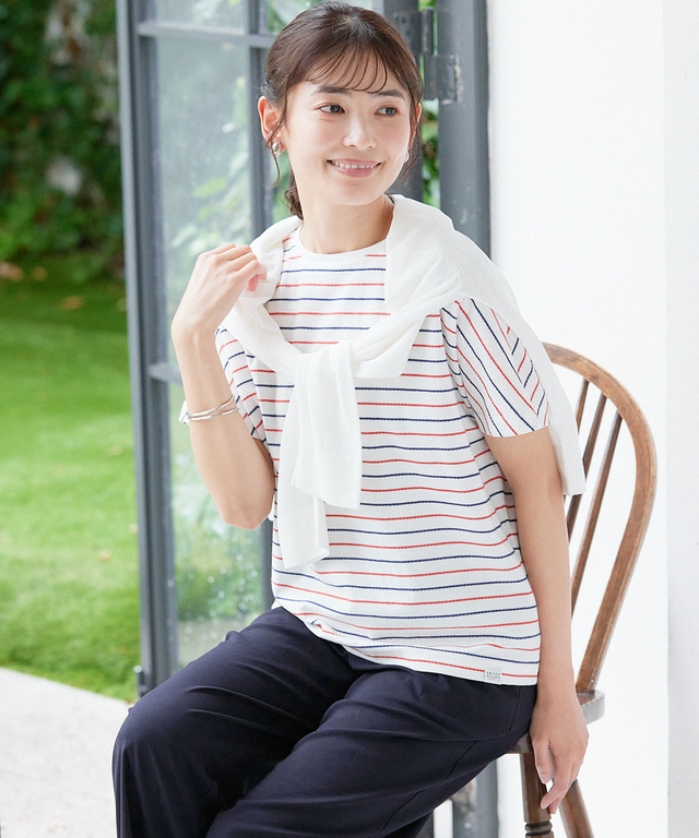 ロープ ジャカード ボーダー Tシャツ