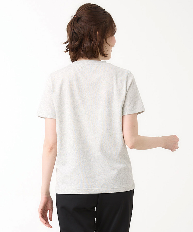 プレーティング天竺 マルチライン プリント Tシャツ【吸汗速乾】