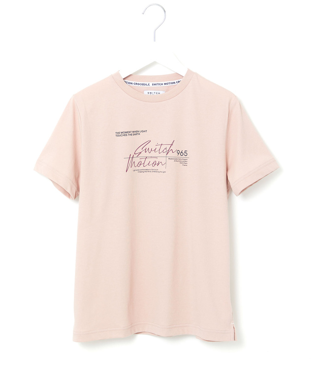 プレーティング天竺 モチーフプリント Tシャツ【吸汗速乾】
