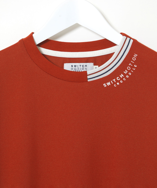 鹿の子編み  ボーダー配色 7分袖Tシャツ