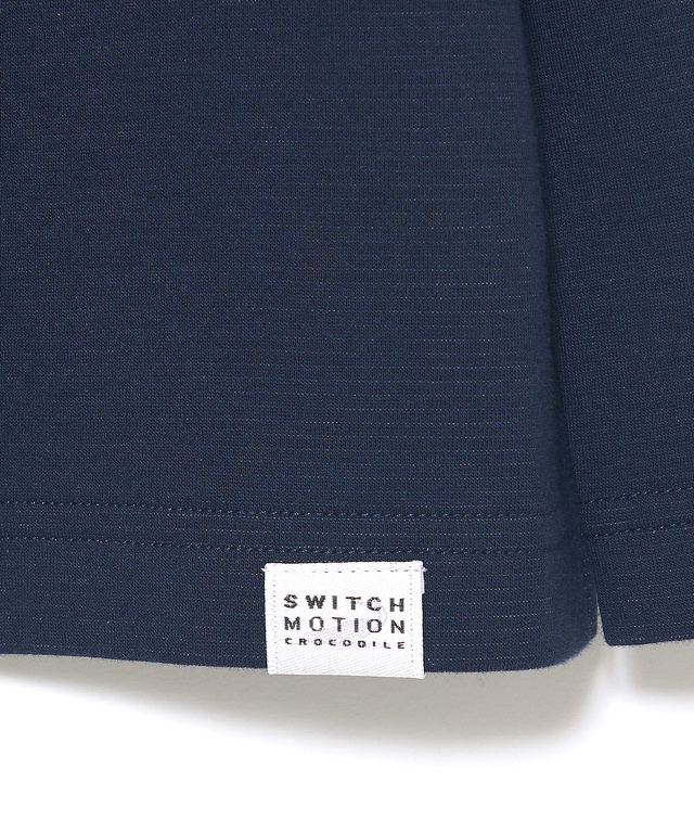 接結ジャカード 配色タートルネック Tシャツ