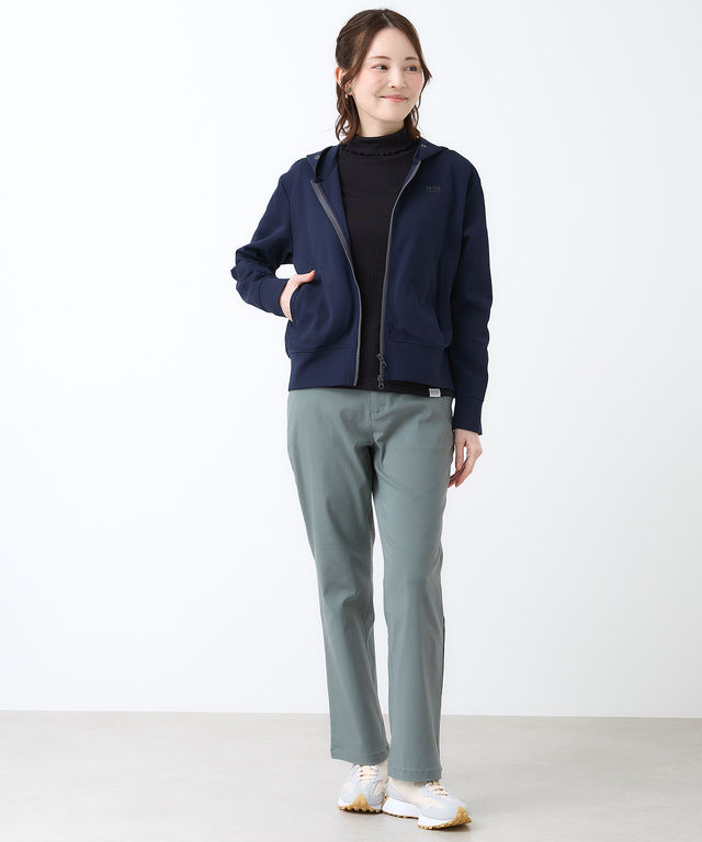 二重編みニット セットアップパーカー