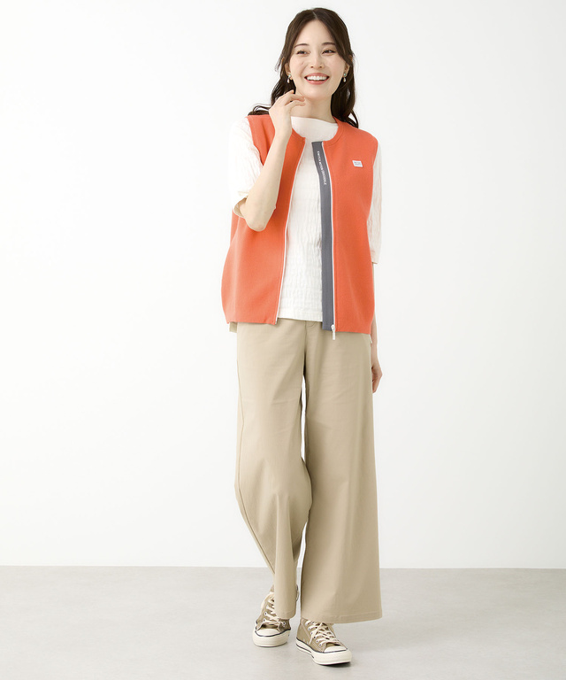 ジップアップ ニット ベスト