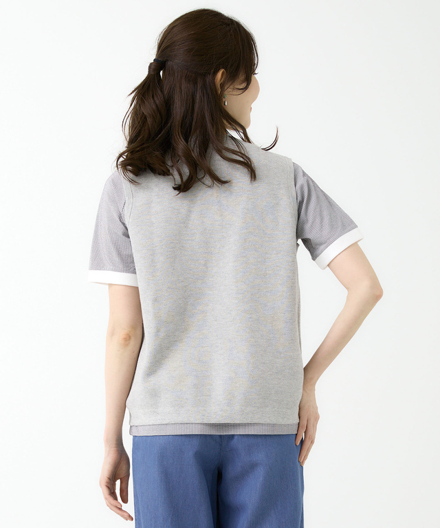 ジップアップ ニット ベスト