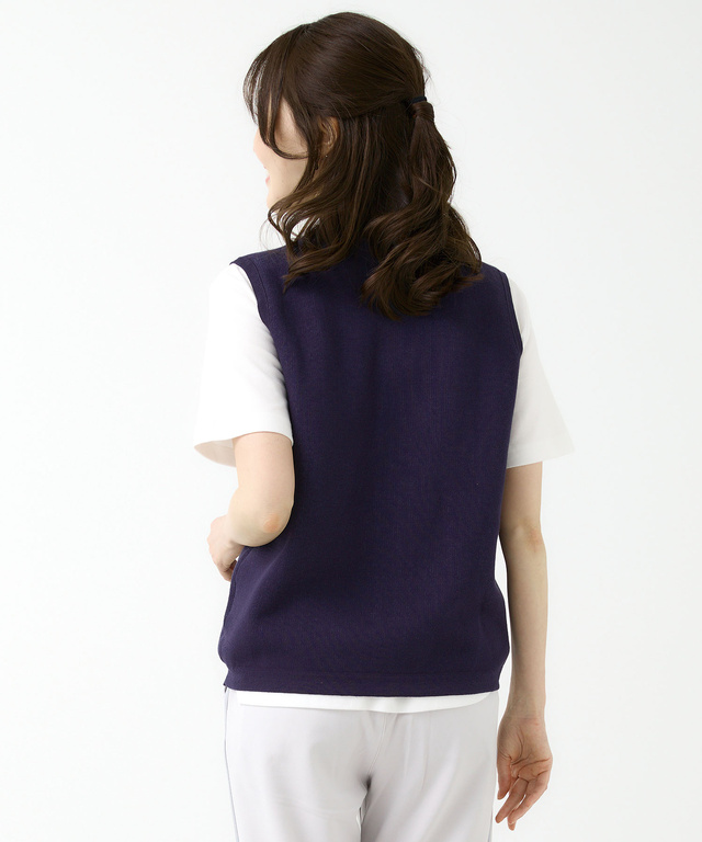 ジップアップ ニット ベスト