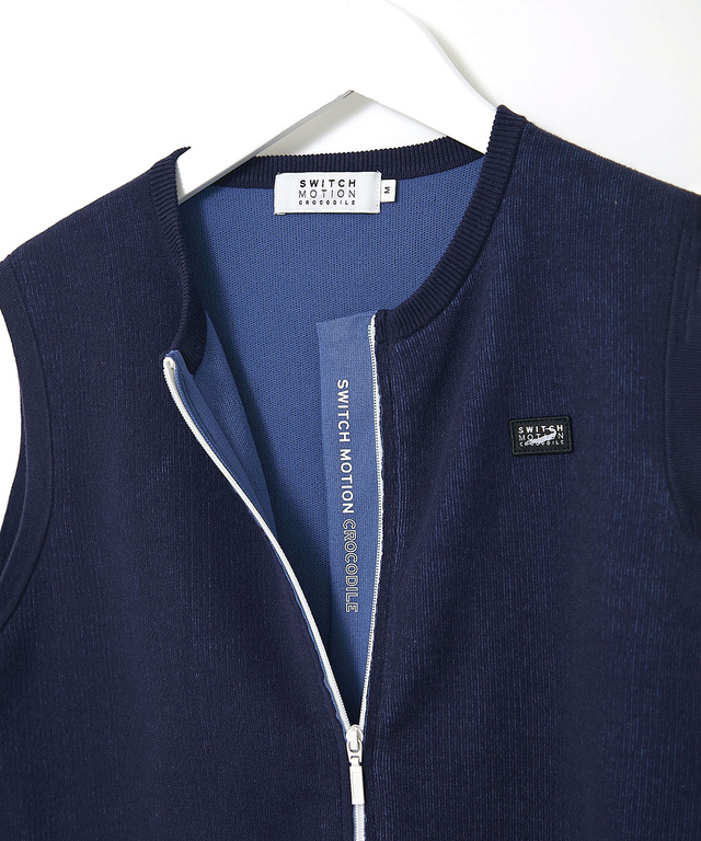 ジップアップ ニット ベスト