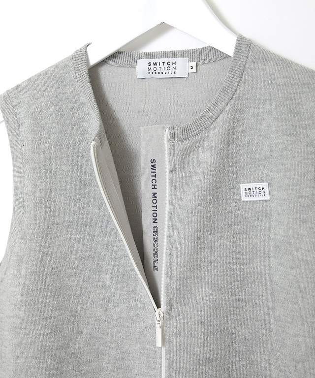 ジップアップ ニット ベスト