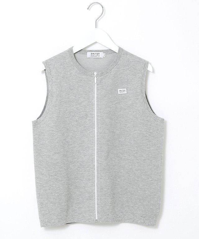 ジップアップ ニット ベスト