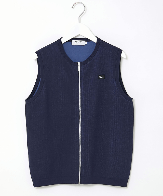 ジップアップ ニット ベスト