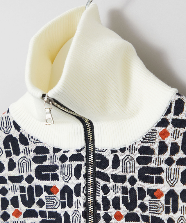 モノグラム ハーフジップ プルオーバー ニット