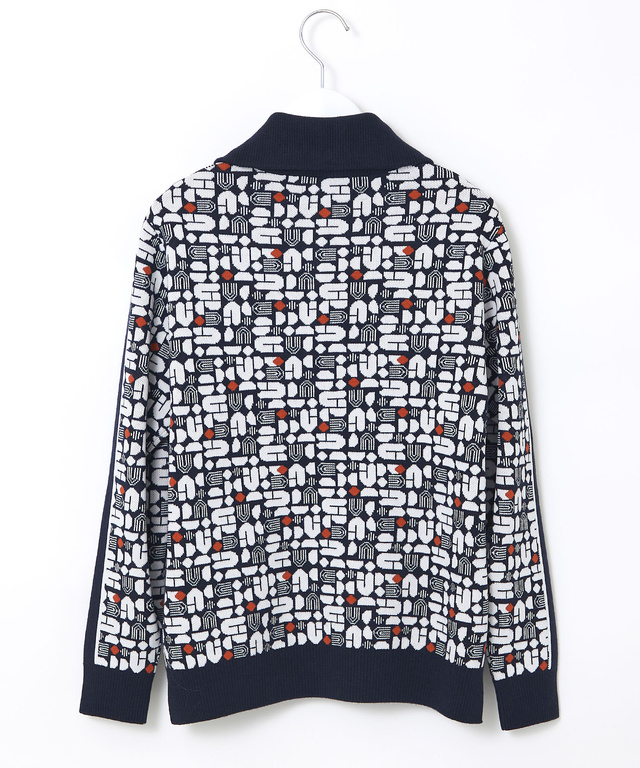 モノグラム ハーフジップ プルオーバー ニット