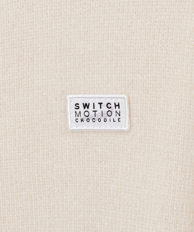 襟配色 ハイネックプルオーバー ニット