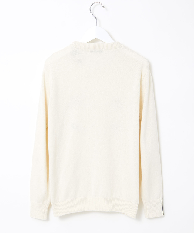 ロゴ クルーネック ニット【日本製】