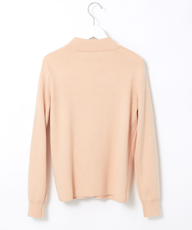 ハイネック リブデザイン ニット