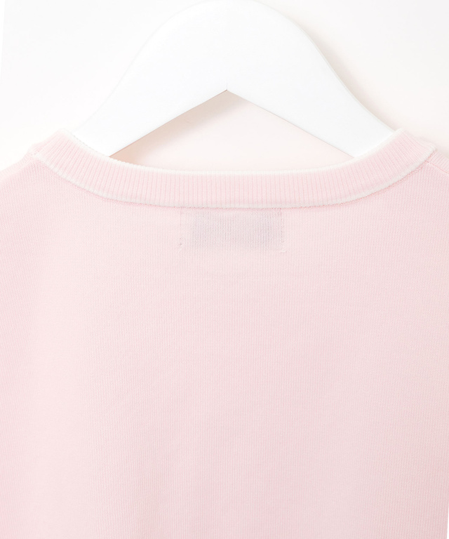 ロゴデザイン プルオーバー ニット【手洗いOK】