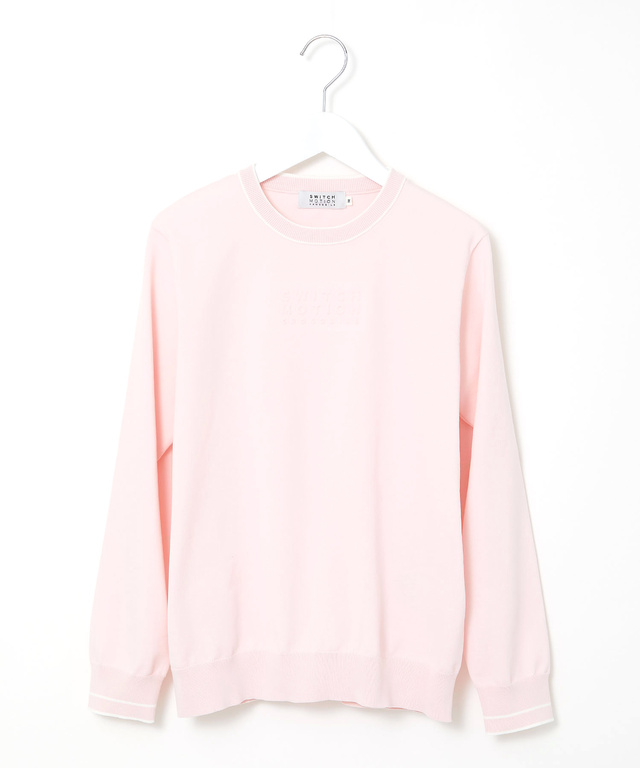 ロゴデザイン プルオーバー ニット【手洗いOK】