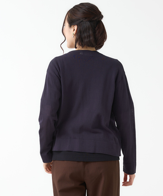 クルーネック カーディガン【手洗いOK】