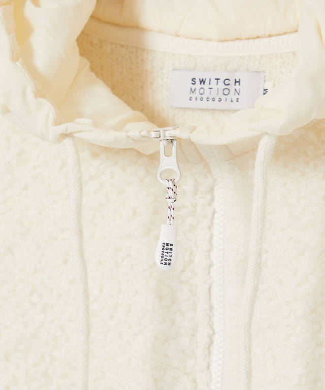 ウールブレンド パイル編み ジレ