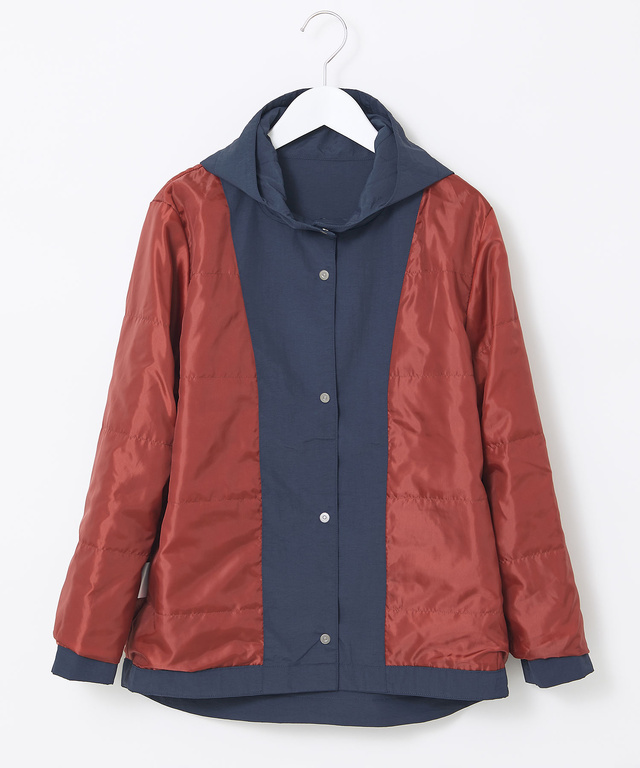 フード付き ドットボタン デザインジャケット