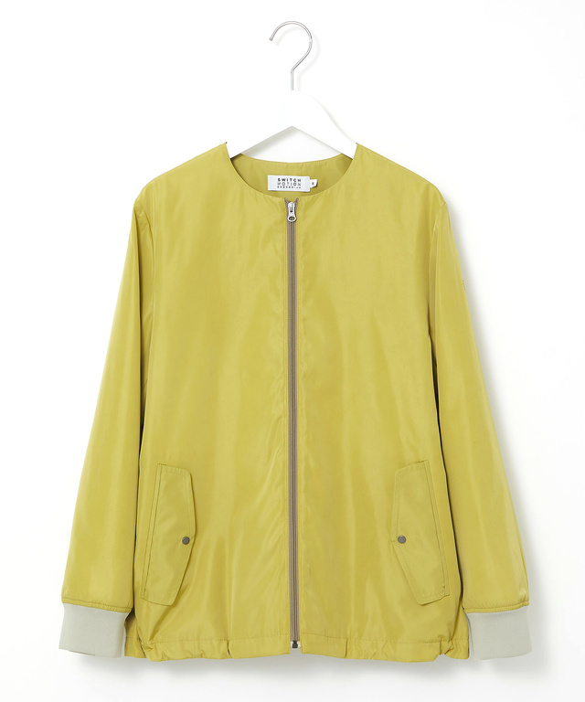 中綿 ノーカラー ブルゾン