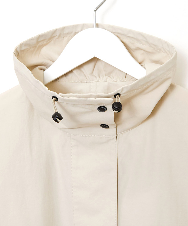 コットンナイロン スタンドカラー ブルゾン