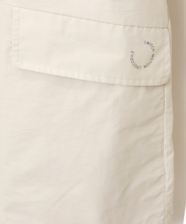 コットンナイロン スタンドカラー ブルゾン