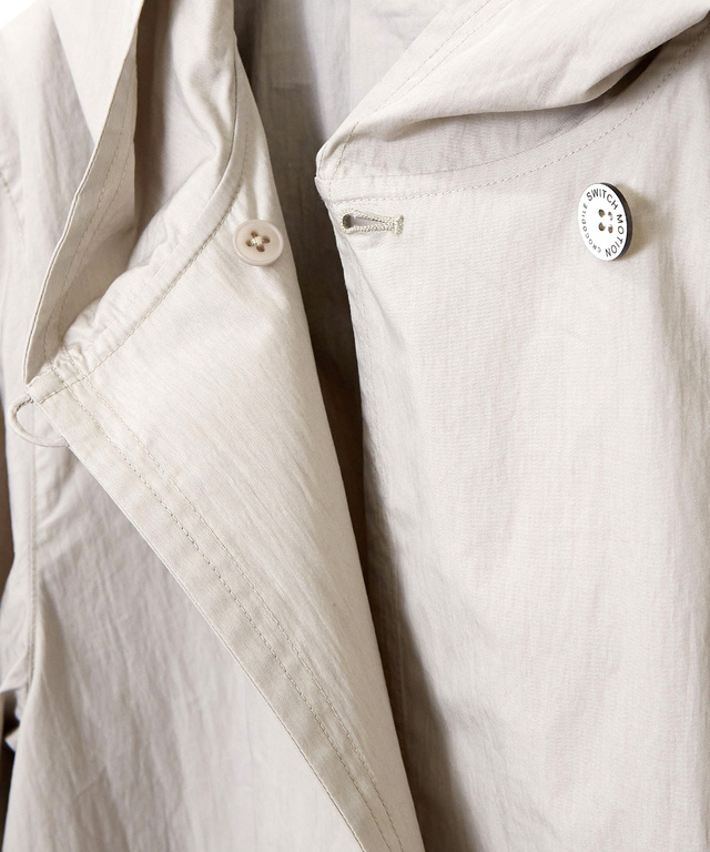 フロントボタン フーデッドジャケット【手洗いOK】