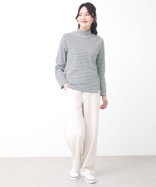 ポンチ カーブ シルエット パンツ