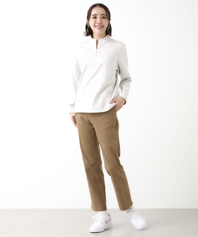 レーヨンブレンド テーパード パンツ