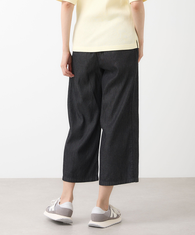 セミワイド クロップド ライト デニム