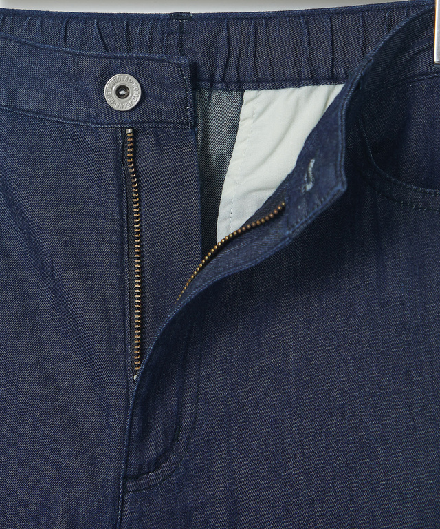 セミワイド クロップド ライト デニム