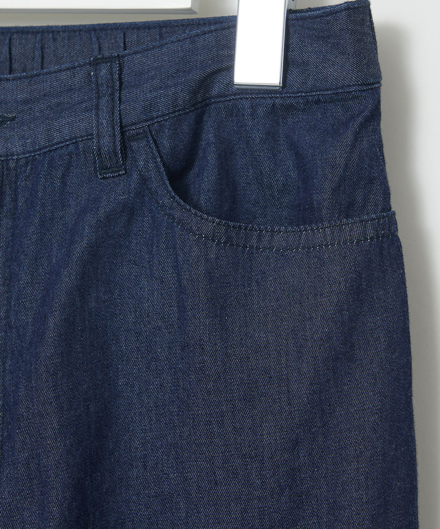 セミワイド クロップド ライト デニム