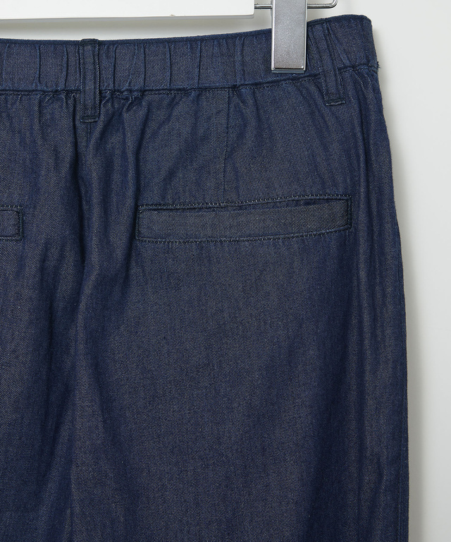 セミワイド クロップド ライト デニム