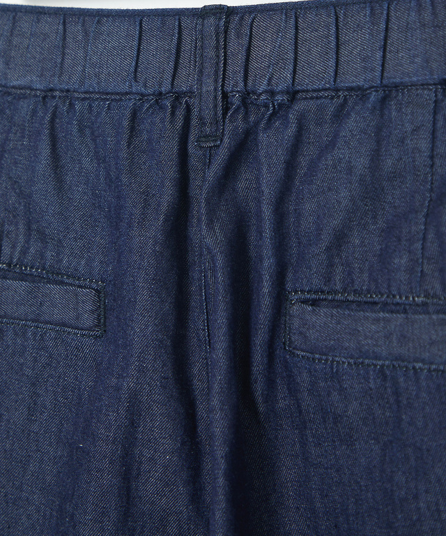 セミワイド クロップド ライト デニム