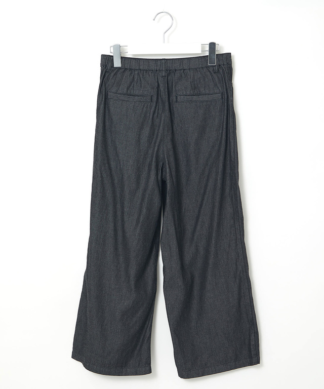 セミワイド クロップド ライト デニム