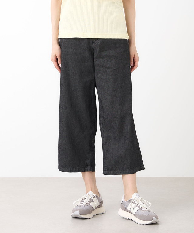 セミワイド クロップド ライト デニム