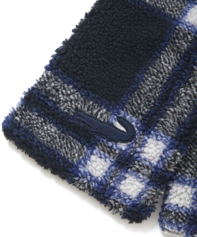 チェック柄 ボア マフラー